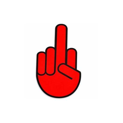 Abțibild auto gest mână roșu, pentru exterior și interior, 8,5 x 12,5 cm (YGT-12)