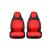 Set huse scaune auto universale Premium, fractionate, negru-roșu, tetieră integrată