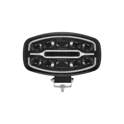 Proiector LED auto 2 faze cu DRL alb si portocaliu 12V 24V 55W omologare E9 Cod: 202507