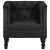 Fotoliu, negru, piele naturală GartenMobel Dekor