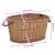 Coș lemne foc mânere de transport natural 56x40x28 cm salcie GartenMobel Dekor