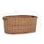 Coș lemne foc cu mânere de transport natural 78x54x34 cm salcie GartenMobel Dekor