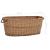Coș lemne foc cu mânere de transport natural 88x57x34 cm salcie GartenMobel Dekor