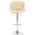 Scaun de bar, crem, piele ecologică GartenMobel Dekor