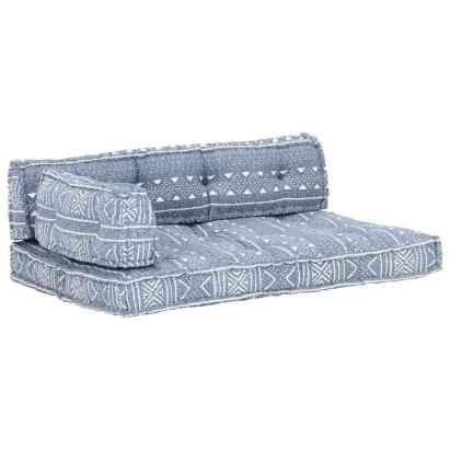 Pernă de canapea din paleți, indigo, textil, petice GartenMobel Dekor