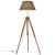 Lampă de podea trepied maro miere și negru 141 cm lemn de tec GartenMobel Dekor