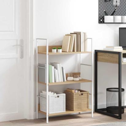 Etajeră cărți 3 rafturi, stejar, 60x27,6x90,5 cm lemn prelucrat GartenMobel Dekor