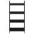 Etajeră cărți 4 rafturi, negru, 60x27,6x124,5 cm lemn prelucrat GartenMobel Dekor