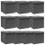 Cutii depozitare cu capace, 10 buc., gri, 32x32x32 cm, textil GartenMobel Dekor