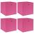 Cutii de depozitare, 4 buc., roz, 32x32x32 cm, textil GartenMobel Dekor