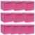 Cutii depozitare cu capace 10 buc. roz, 32x32x32 cm, textil GartenMobel Dekor