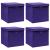 Cutii depozitare cu capace 4 buc. violet, 32x32x32 cm, textil GartenMobel Dekor