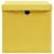 Cutii depozitare cu capace 4 buc., galben, 32x32x32 cm, textil GartenMobel Dekor