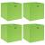 Cutii de depozitare, 4 buc., verde, 32x32x32 cm, textil GartenMobel Dekor