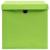 Cutii depozitare cu capace 4 buc. verde, 32x32x32 cm, textil GartenMobel Dekor