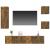 Set dulapuri TV, 5 piese, stejar fumuriu, lemn prelucrat GartenMobel Dekor