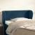 Tăblie pat cu aripioare albastru închis 93x23x78/88 cm textil GartenMobel Dekor