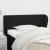 Tăblie de pat cu aripioare negru 93x23x78/88 cm textil GartenMobel Dekor