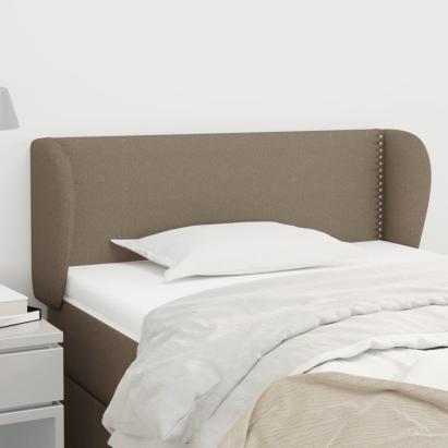Tăblie de pat cu aripioare gri taupe 93x23x78/88 cm textil GartenMobel Dekor