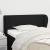 Tăblie de pat cu aripioare negru 103x23x78/88 cm textil GartenMobel Dekor