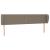 Tăblie de pat cu aripioare gri taupe 203x23x78/88 cm textil GartenMobel Dekor
