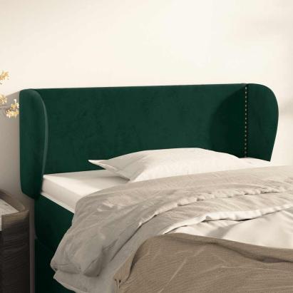 Tăblie de pat cu aripioare verde închis 83x23x78/88 cm catifea GartenMobel Dekor
