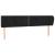 Tăblie de pat cu aripioare negru 183x23x78/88 cm catifea GartenMobel Dekor