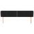 Tăblie de pat cu aripioare negru 183x23x78/88 cm catifea GartenMobel Dekor