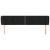 Tăblie de pat cu aripioare negru 203x23x78/88 cm catifea GartenMobel Dekor