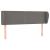 Tăblie de pat cu aripioare gri 147x23x78/88 cm piele ecologică GartenMobel Dekor