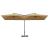 Umbrelă de soare dublă cu stâlp din oțel, taupe, 600x300 cm GartenMobel Dekor