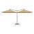 Umbrelă de soare dublă cu stâlp din oțel, taupe, 600x300 cm GartenMobel Dekor