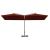Umbrelă de soare dublă, stâlp din oțel, cărămiziu, 600x300 cm GartenMobel Dekor