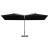 Umbrelă de soare dublă, stâlp din oțel, negru, 600x300 cm GartenMobel Dekor