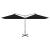 Umbrelă de soare dublă, stâlp din oțel, negru, 600x300 cm GartenMobel Dekor