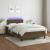 Pat cu arcuri, saltea și LED, maro închis, 120x200 cm, textil GartenMobel Dekor