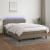 Pat cu arcuri, saltea și LED, gri taupe, 140x190 cm, textil GartenMobel Dekor