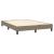 Pat cu arcuri, saltea și LED, gri taupe, 140x190 cm, textil GartenMobel Dekor