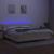 Pat cu arcuri, saltea și LED, crem, 200x200 cm, textil GartenMobel Dekor