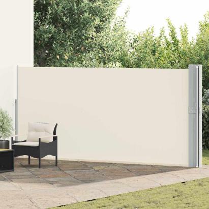 Copertină laterală retractabilă de terasă, crem, 170 x 1200 cm GartenMobel Dekor