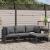 Set mobilier de grădină cu perne, 4 piese, gri, poliratan GartenMobel Dekor