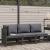 Set mobilier de grădină cu perne, 3 piese, gri, poliratan GartenMobel Dekor