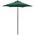 Umbrelă de soare cu lumini LED, verde, 200x211 cm, aluminiu GartenMobel Dekor