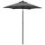 Umbrelă de soare cu lumini LED, antracit, 200x211 cm, aluminiu GartenMobel Dekor