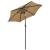 Umbrelă de soare cu lumini LED, taupe, 200x211 cm, aluminiu GartenMobel Dekor