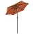 Umbrelă de soare cu lumini LED, cărămiziu, 200x211 cm, aluminiu GartenMobel Dekor