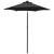 Umbrelă de soare cu lumini LED, negru, 200x211 cm, aluminiu GartenMobel Dekor