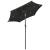 Umbrelă de soare cu lumini LED, negru, 200x211 cm, aluminiu GartenMobel Dekor
