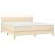 Pat box spring cu saltea, crem, 160x200 cm, material textil GartenMobel Dekor