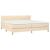 Pat box spring cu saltea, crem, 200x200 cm, textil GartenMobel Dekor
